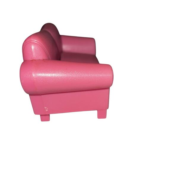 Fisher Price Mattel Loving Family Dollhouse Furniture Pink Plastic Couch 2004 - Picture 5 of 5